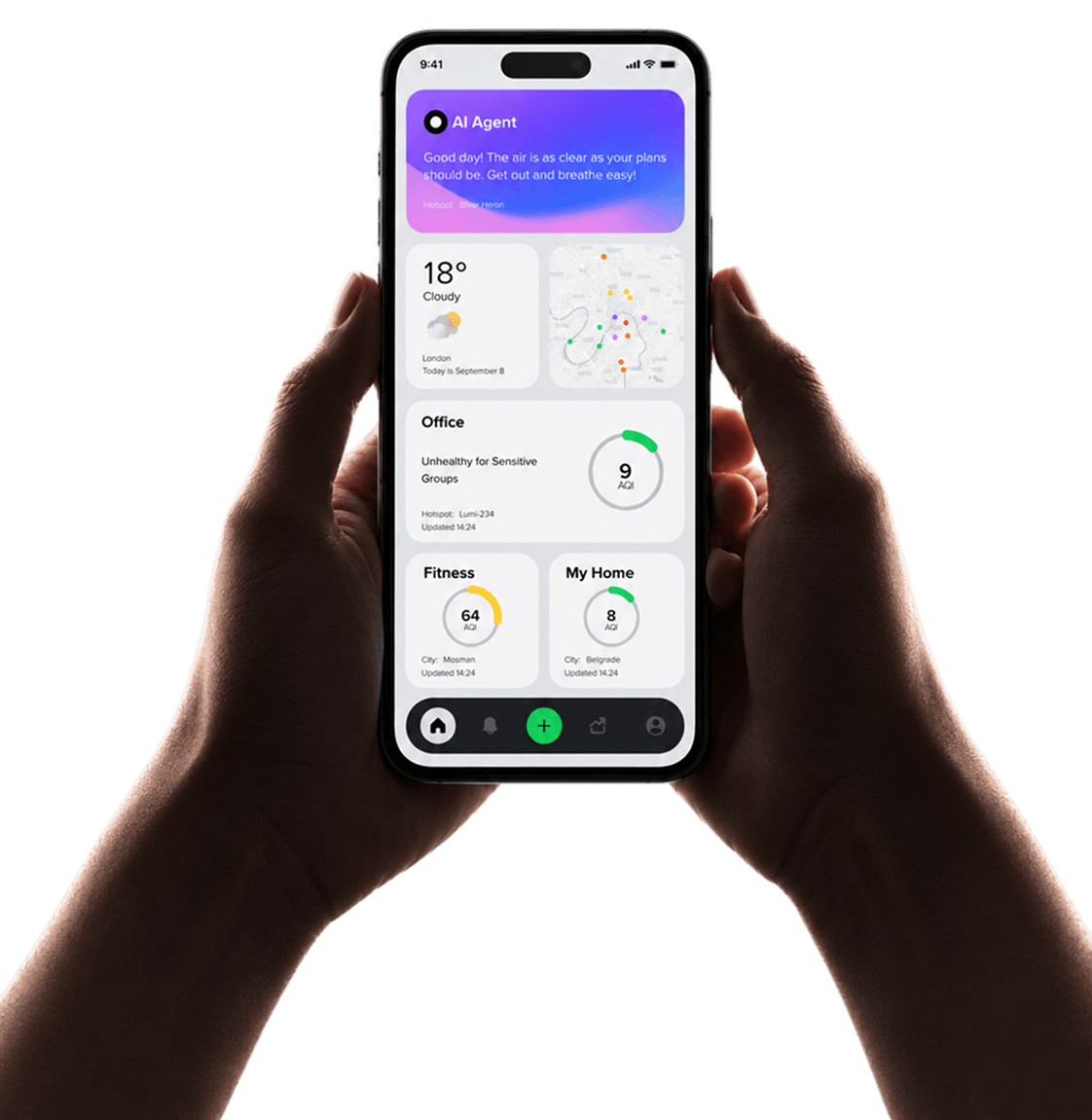 Atmy mobile application displayed on a phone
